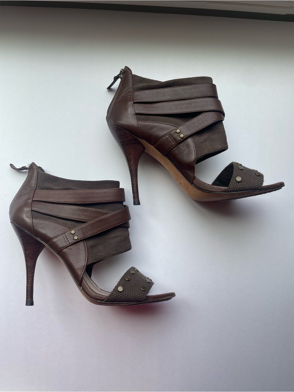 Plenty by Tracy Reese Brown Strappy High Heel Sandals